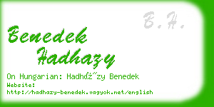 benedek hadhazy business card